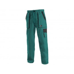 Damskie-spodnie-robocze-do-pasa-wykonane-z-tkaniny-bawełnianej - CXS-LUXY-ELENA-zielono-czarne