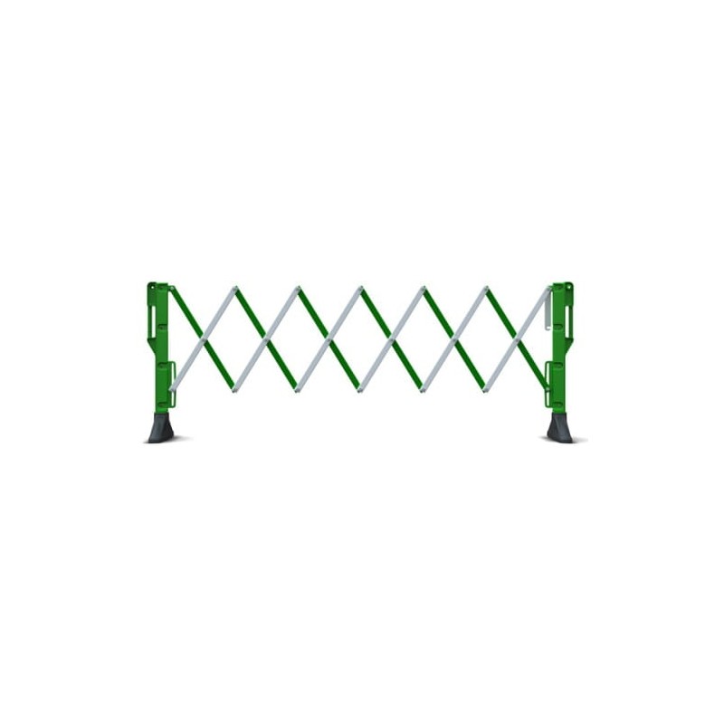 Stabilna-składana-barierka-ostrzegawcza - JSP-TITAN-EXPANDER-BARRIER-biało-zielona