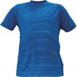 Uniwersalna-koszulka-wykonana-z-wysokiej-jakości-bawełny-z-domieszką-włókna-antystatycznego - NOYO-ESD-niebieska