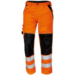 Męskie-spodnie-ochronne-do-pasa-o-intensywnej-widzialności-z-taśmami-odblaskowymi - KNOXFIELD-HV-FL290-pomarańczowe