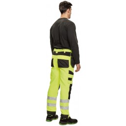 Spodnie-robocze-o-intensywnej-widoczności-z-elastycznym-pasem-i-dużą-ilością-wielofunkcyjnych-kieszeni - KNOXFIELD-HV-FL310