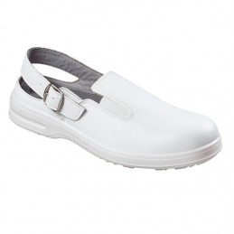 Sandały-ochronne-białe-z-regulowanym-paskiem-na-piętę-wykonane-z-mikrofibry - TEXXOR-6010-SB