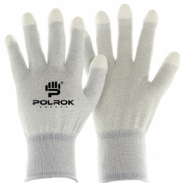 Rękawice-ochronne-antystatyczne-nylonowe-nakrapiane-PVC-oraz-pokryte-poliuretanem-na-końcach-palców - PK-404-ESD