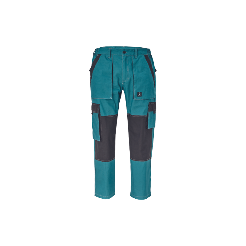 Męskie-spodnie-robocze-do-pasa-z-bawełnianej-lekkiej-tkaniny-z-dużą-ilością-kieszeni - MAX-SUMMER-morski-czarny