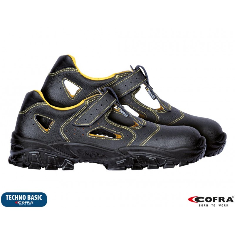 Sandały-ochronne-skórzane-ze-stalowym-podnoskiem-i-wkładką-antyprzebiciową - COFRA-DON-S1P-SRC