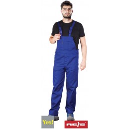 Spodnie-robocze-ogrodniczki-poliestrowo-bawełniane - YES-B-niebieski
