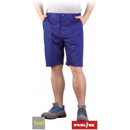 Krótkie-spodnie-robocze-poliestrowo-bawełniane - YES-TS-niebieski