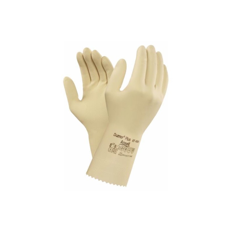 Rękawice-wykonane-z-naturalnego-lateksu-nieflokowane-z-ochroną-chemiczną-i-bakteriologiczną - ANSELL-AlphaTec® 87-600