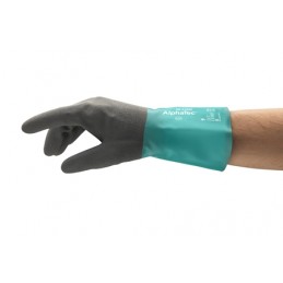 Rękawice-ochronne-nitrylowe-nylonowa-wyściółka-odporne-chemicznie-pewny-chwyt -  Alphatec-58-530