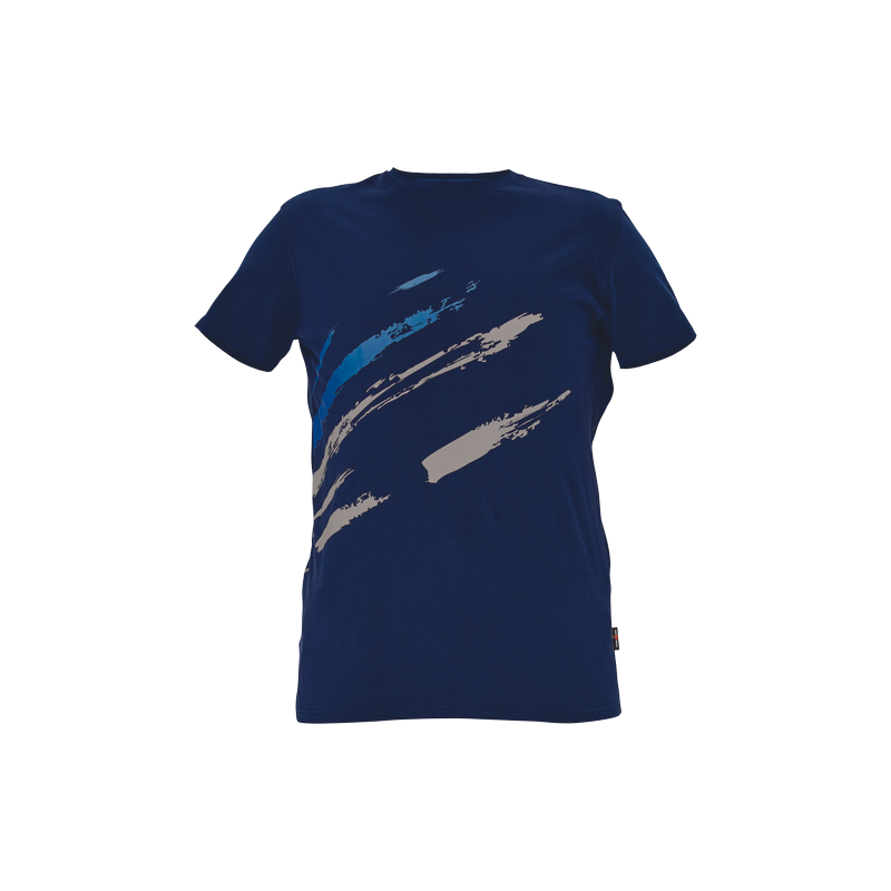 Wysokiej-jakości-koszulka-wykonana-z-bawełny-z-kolorowym-nadrukiem - MAAS-granatowy-niebieski-szary