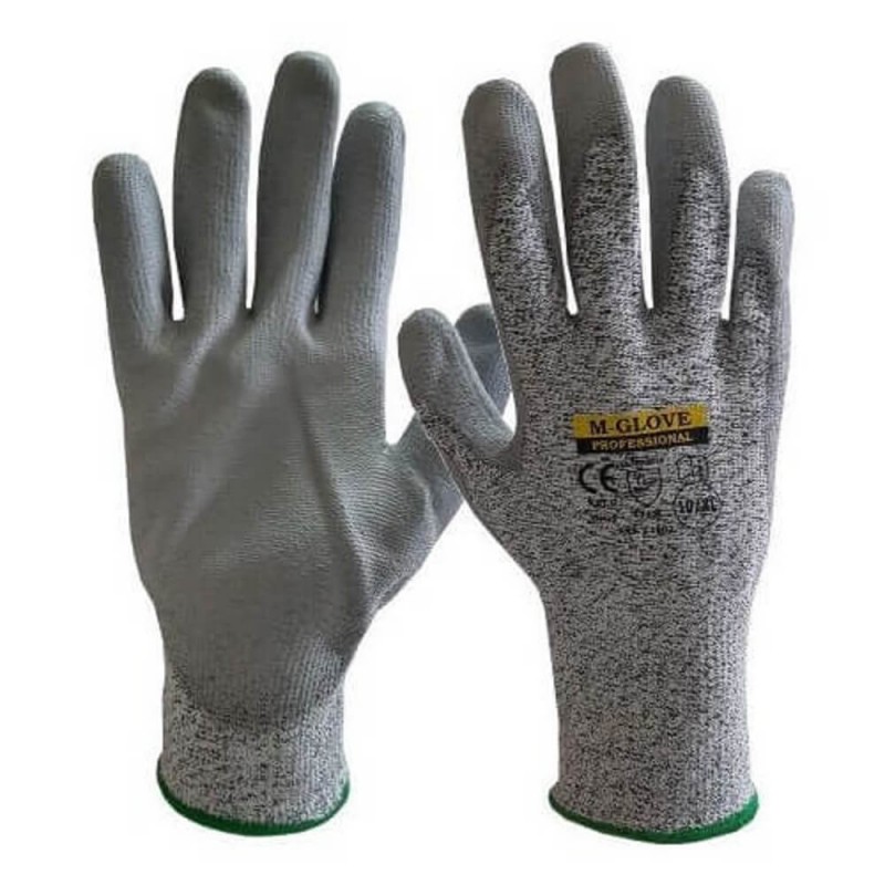 Rękawice-ochronne-wykonane-z-przędzy-technicznej-przeciwprzecięciowe-powlekane-poliuretanem - M-GLOVE-C1002
