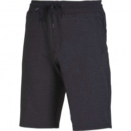 Męskie-krótkie-spodnie-dresowe-wykonane-z-materiału-typu-french-terry-3-kieszenie - LAHTI-L40713-czarne