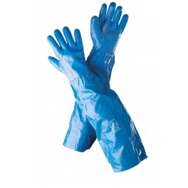 Rękawice-chemoodporne-z rękawem-UNIVERSAL-NARĘKAWNIK-szorstki-65-cm-niebieski