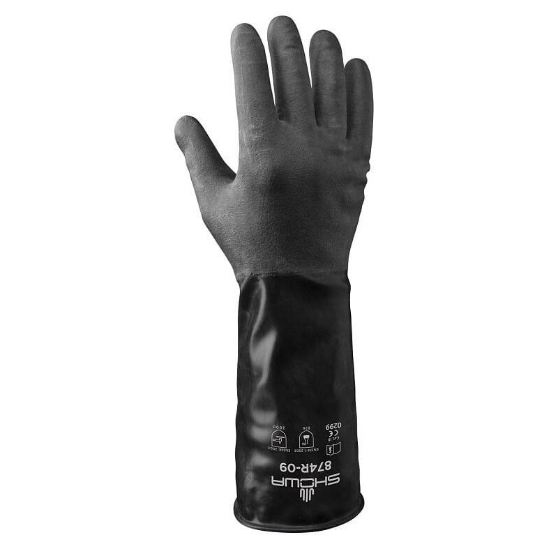 Rękawice-wykonane-z-kauczuku-butylowego-bez-wkładki-o-wysokiej-odporności-na-żrące-kwasy - SHOWA-874R