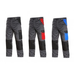 Męskie-lekkie-spodnie-ochronne-poliestrowo-bawełniane-z-gumą-ściągającą-po-bokach - CXS-PHOENIX-CEFEUS-kolory
