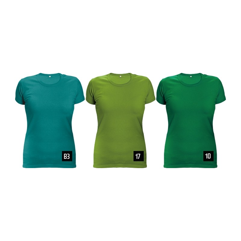 Damska-koszulka-bawełniana-z-krótkim-rękawem - SURMA-LADY-malachitowy-limonkowy-zielony