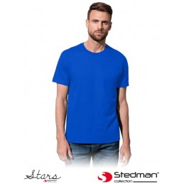 Męska-koszulka-bawełniana-z-krótkim-rękawem - ST2100-niebieski