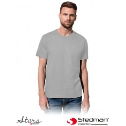 Męska-koszulka-bawełniana-z-krótkim-rękawem - ST2100-szary
