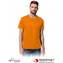 Męska-koszulka-bawełniana-z-krótkim-rękawem - ST2100-pomarańczowy