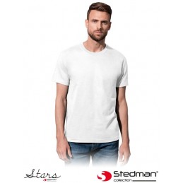 Męska-koszulka-bawełniana-z-krótkim-rękawem - ST2100-biały