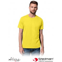 Męska-koszulka-bawełniana-z-krótkim-rękawem - ST2100-żółty