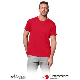 Koszula-z-krótkim-rękawem-wykonana-z-bawełny - ST2000-czerwony-szkarłatny