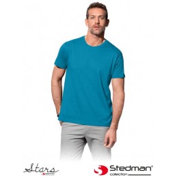 Koszula-z-krótkim-rękawem-wykonana-z-bawełny - ST2000-niebieski-oceaniczny