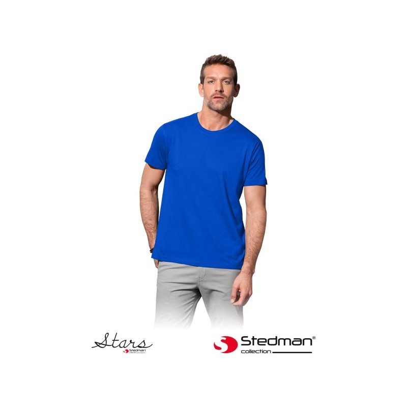 Koszula-z-krótkim-rękawem-wykonana-z-bawełny - ST2000-niebieski