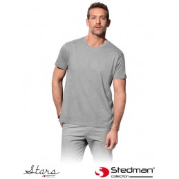 Koszula-z-krótkim-rękawem-wykonana-z-bawełny - ST2000-szary