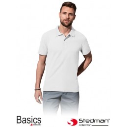 Męska-koszulka-polo-bawełniana - STEDMAN-ST3000-biały
