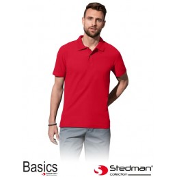 Męska-koszulka-polo-bawełniana - STEDMAN-ST3000-czerwony-szkarłatny