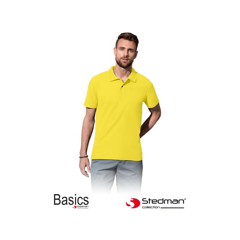 Męska-koszulka-polo-bawełniana - STEDMAN-ST3000-żółty