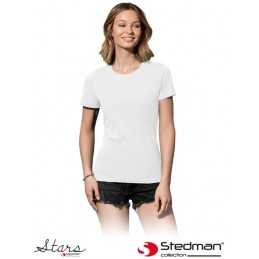 Damska-koszulka-bawełniana-z-krótkim-rękawem - ST2600-biały