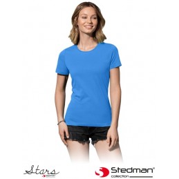 Damska-koszulka-bawełniana-z-krótkim-rękawem - ST2600-jasnoniebieski