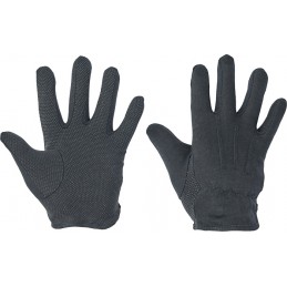 Czarne-rękawice-ochronne-bawełniane-dzianinowe-nakrapiane -PVC - BUSTARD BLACK