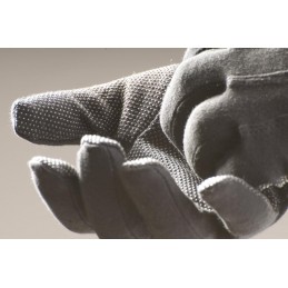 Rękawice-robocze-bawełniane-nakrapiane-pcv-chwyt - BUSTARD BLACK