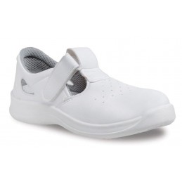 Białe-sandały-bezpieczne-wykonane-z-mikrofibry-z-kompozytowym-podnoskiem-ochronnym - PROTECT-WHITE-W07-S1-SRC