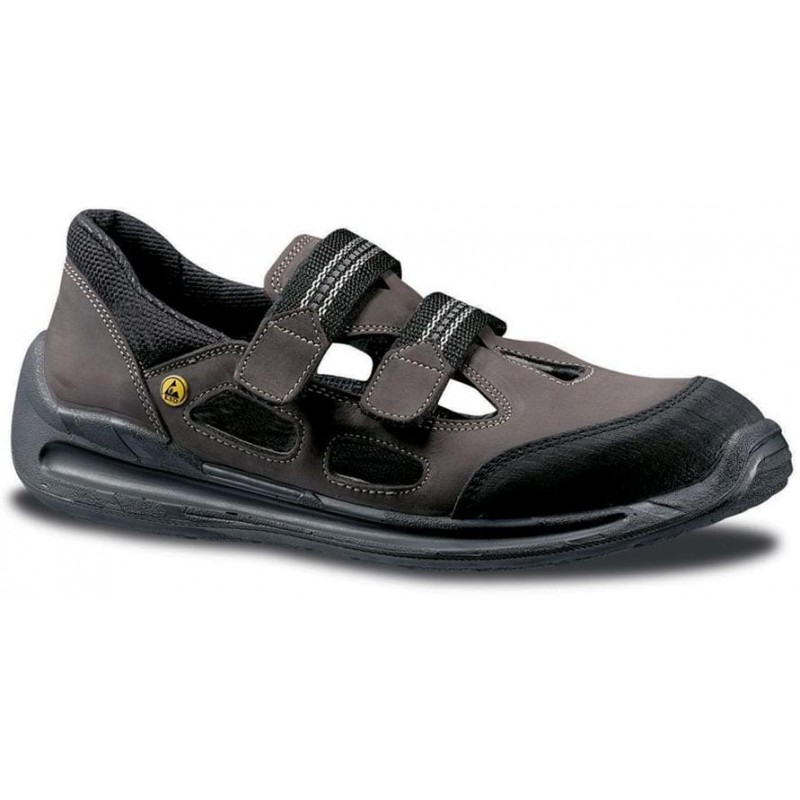 Komfortowe-sandały-robocze-wykonane-ze-skory-nubukowej-ze-stalowym-podnoskiem-i-ochroną-ESD - Lemaitre-DRAGSTER-S1-SRC-ESD