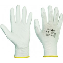 Rękawice-robocze-wykonane-z-białej-dzianiny-poliestrowej-powlekane-białym-poliuretanem - FF-BUNTING-LIGHT