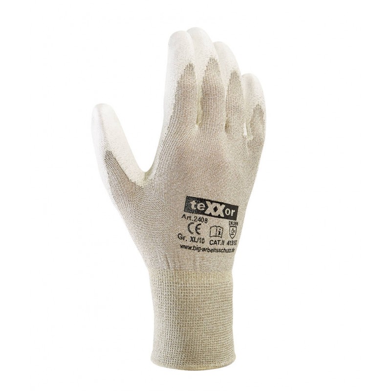 Rękawice-ochronne-nylonowe-nasycone-miedzią-antystatyczne-niepylące-powlekane-poliuretanem - TEXXOR-2408-ESD-2