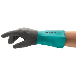 Rękawice-nitrylowe-chemoodporne-nylonowa-wyściółka-doskonała-chwytność-i-manualność - Alphatec-58-270