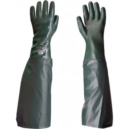 Rękawice-chemoodporne-z rękawem-UNIVERSAL-NARĘKAWNIK-szorstki-65-cm-zielony