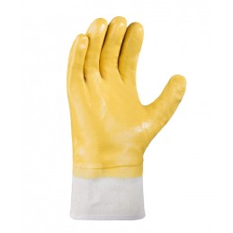 Rękawice-ochronne-powlekane-w-całości-żółtym-nitrylem-zakończone-mankietem -TEXXOR-2359