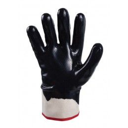 Rękawice-wykonane-z-bawełnianego-dżerseju-powlekane-3/4-granatowym-nitryle-zakończone-mankietem - SHOWA-7066-chwyt