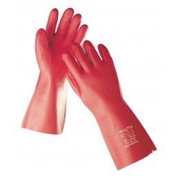 Rękawice-chemoodporne-powlekane-PVC - STANDARD-czerwony