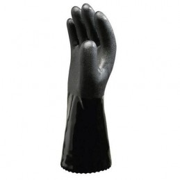 Rękawice-ochronne-z-pełną-powłoką-PVC-z-szorstkim-wykończeniem-odporne-na-chemię-antystatyczne - SHOWA-660-ESD-chwyt