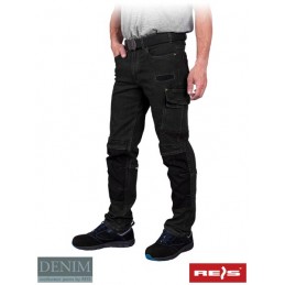 Męskie-spodnie-dżinsowe-do-pasa - JEANS330-T-czarny