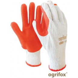 Rękawice-białe-powlekane-podwójnie-wulkanizowaną-gumą - OX-ORANGINA