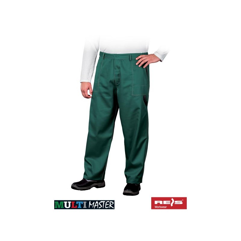 Spodnie-ochronne-do-pasa - MULTI-MASTER-MMSP-zielony-czarny