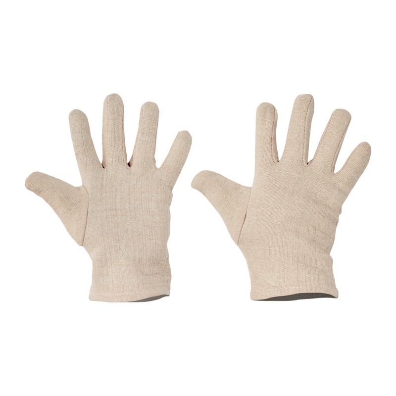 Rękawice-wykonane-z-czesanej-bawełnianej-dzianiny-szyte-fason-fourchette-bez-mankietu - PIPIT